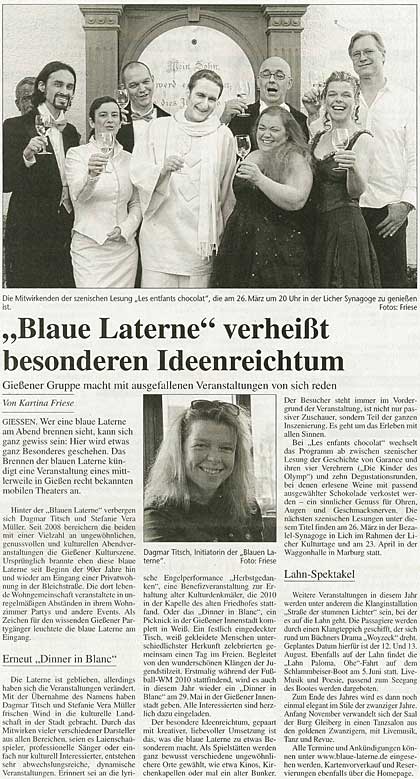 Gieener Anzeiger vom 09.03.2011